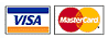 We accept VISA and Mastercard